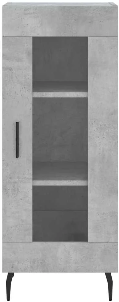 Komoda, betono pilkos spalvos, 34,5x34x180cm, apdirbta mediena