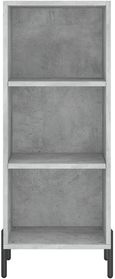 Komoda, betono pilkos spalvos, 34,5x34x180cm, apdirbta mediena