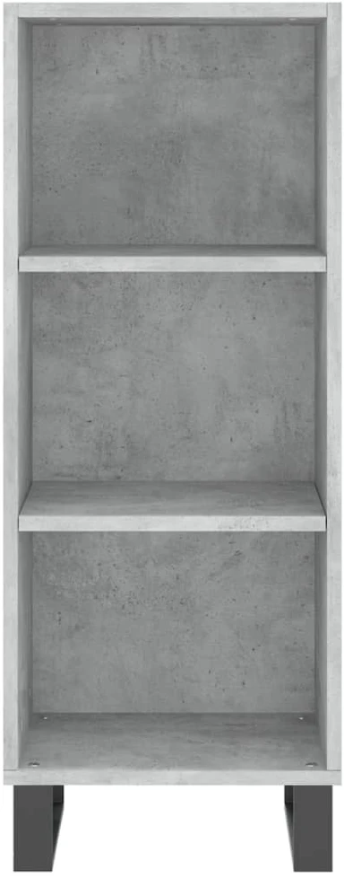 Komoda, betono pilkos spalvos, 34,5x34x180cm, apdirbta mediena