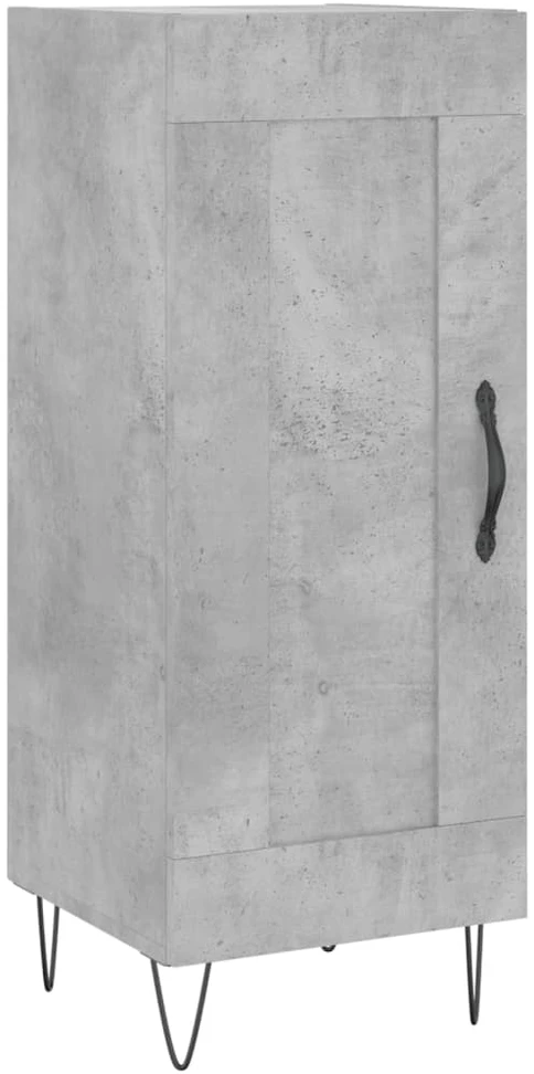 Komoda, betono pilkos spalvos, 34,5x34x180cm, apdirbta mediena