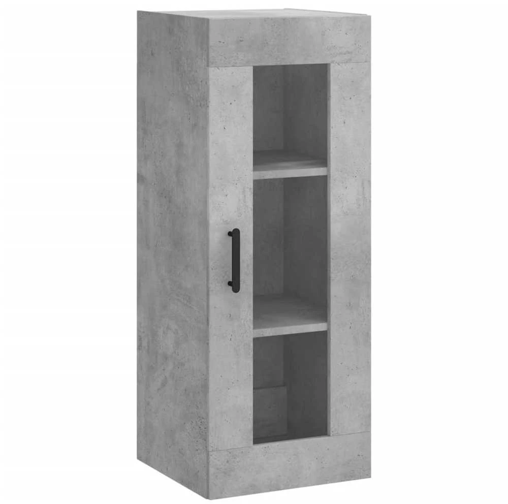 Komoda, betono pilkos spalvos, 34,5x34x180cm, apdirbta mediena