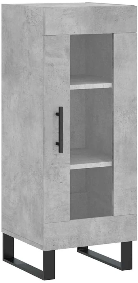 Komoda, betono pilkos spalvos, 34,5x34x180cm, apdirbta mediena