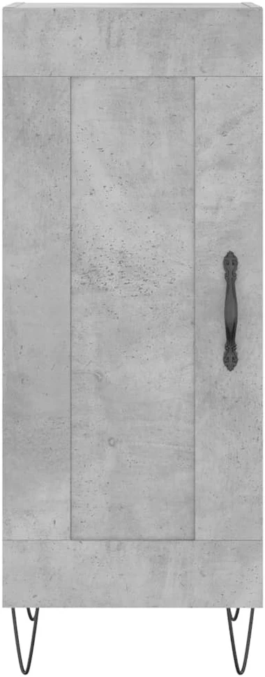 Komoda, betono pilkos spalvos, 34,5x34x180cm, apdirbta mediena