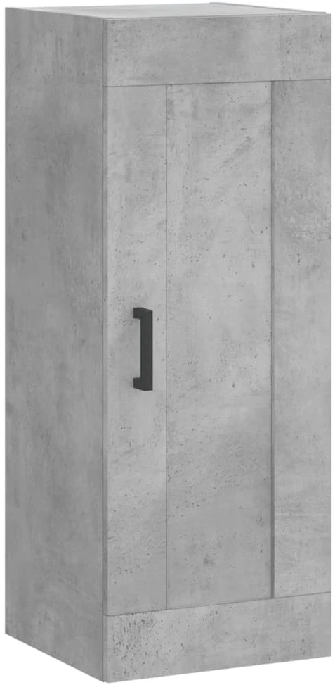 Komoda, betono pilkos spalvos, 34,5x34x180cm, apdirbta mediena