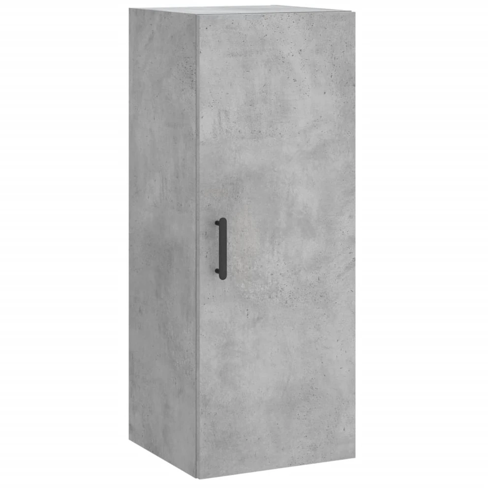 Komoda, betono pilkos spalvos, 34,5x34x180cm, apdirbta mediena