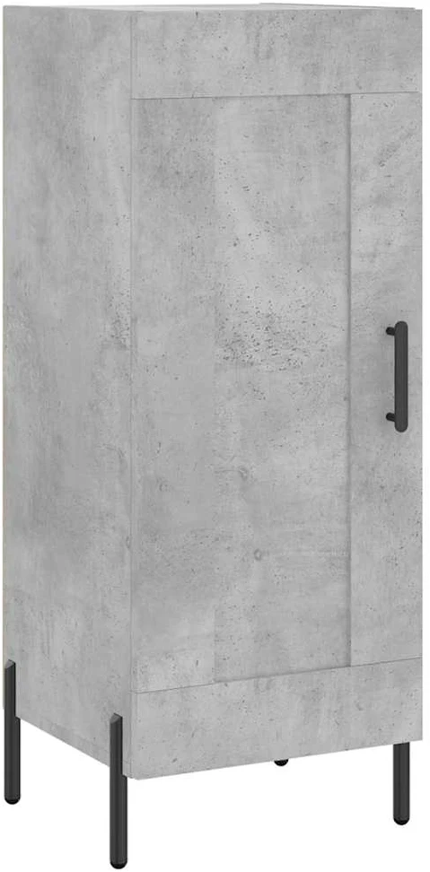 Komoda, betono pilkos spalvos, 34,5x34x180cm, apdirbta mediena