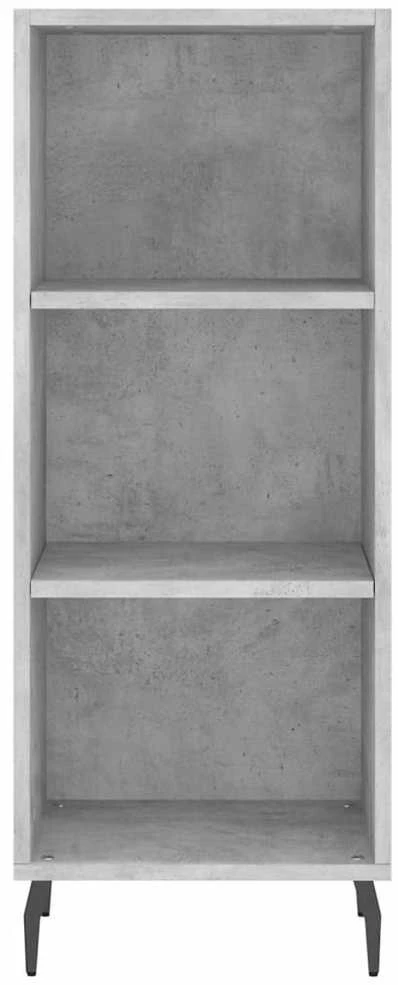 Komoda, betono pilkos spalvos, 34,5x34x180cm, apdirbta mediena