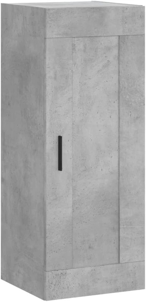 Komoda, betono pilkos spalvos, 34,5x34x180cm, apdirbta mediena