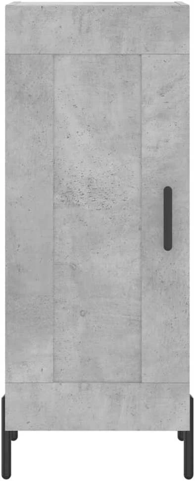 Komoda, betono pilkos spalvos, 34,5x34x180cm, apdirbta mediena