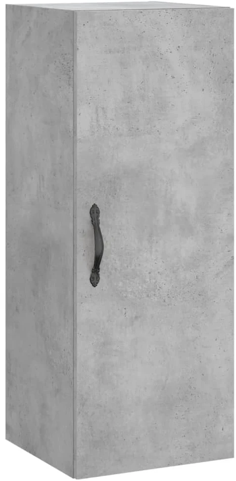Komoda, betono pilkos spalvos, 34,5x34x180cm, apdirbta mediena