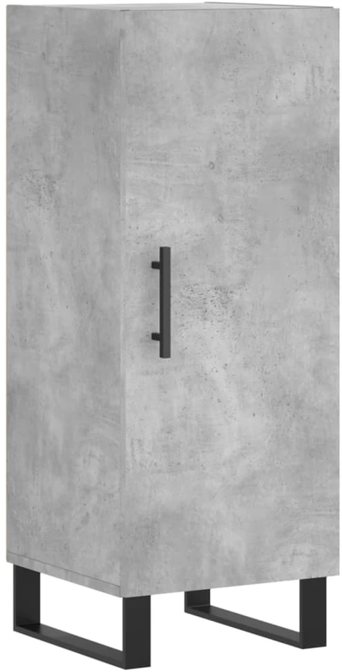 Komoda, betono pilkos spalvos, 34,5x34x180cm, apdirbta mediena