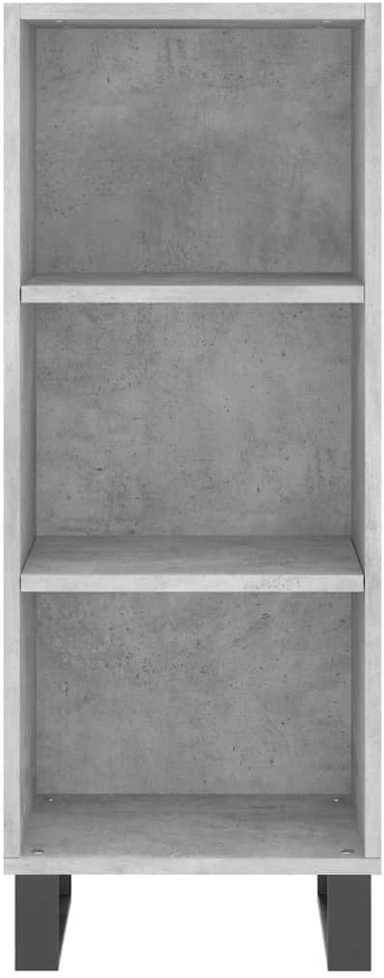 Komoda, betono pilkos spalvos, 34,5x34x180cm, apdirbta mediena