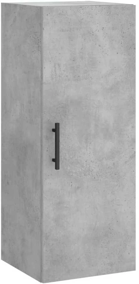 Komoda, betono pilkos spalvos, 34,5x34x180cm, apdirbta mediena
