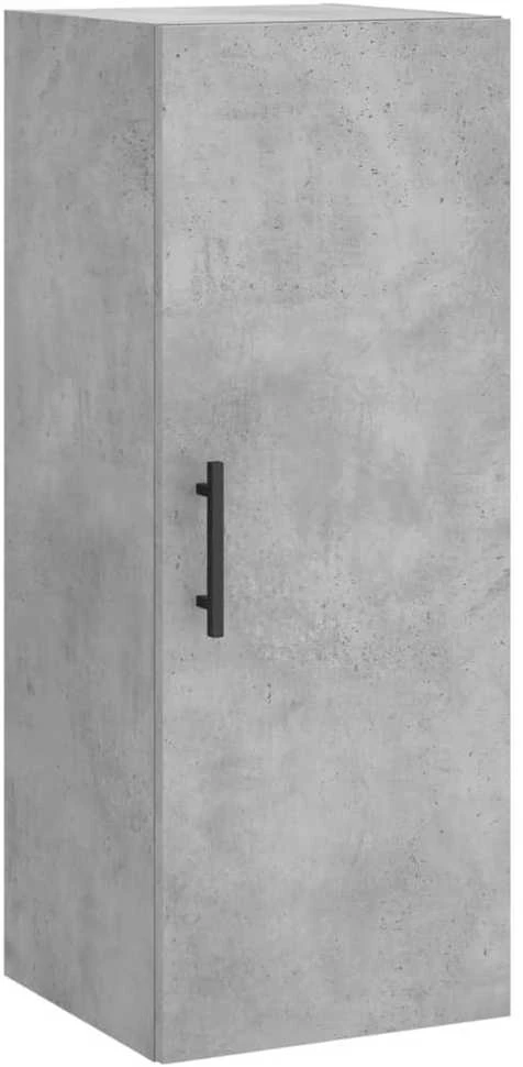 Komoda, betono pilkos spalvos, 34,5x34x180cm, apdirbta mediena