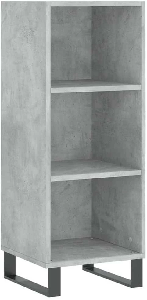 Komoda, betono pilkos spalvos, 34,5x34x180cm, apdirbta mediena