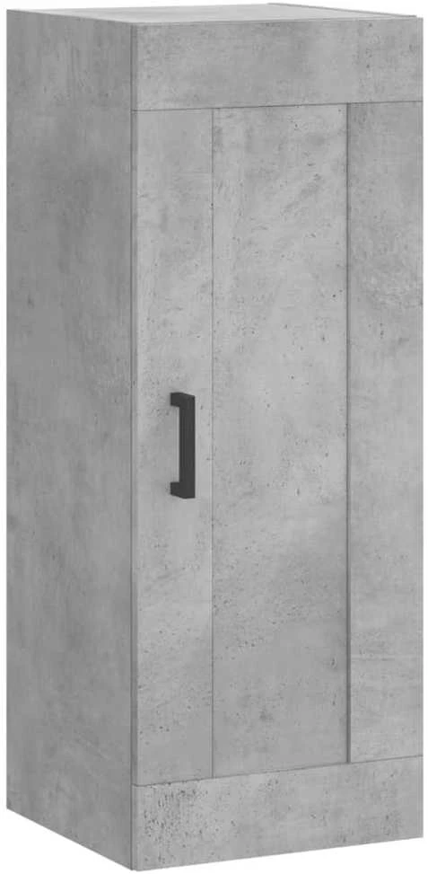 Komoda, betono pilkos spalvos, 34,5x34x180cm, apdirbta mediena