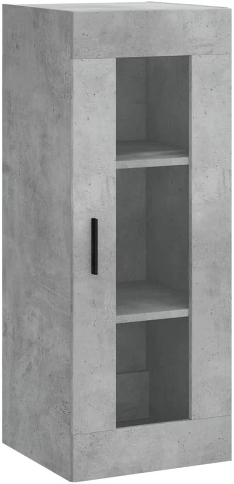 Komoda, betono pilkos spalvos, 34,5x34x180cm, apdirbta mediena