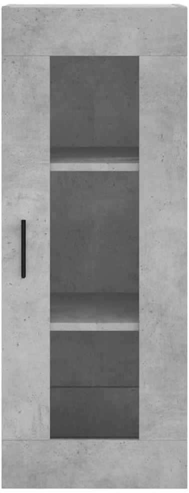 Komoda, betono pilkos spalvos, 34,5x34x180cm, apdirbta mediena
