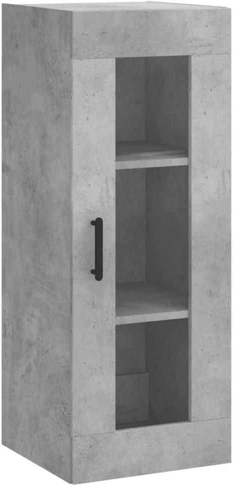 Komoda, betono pilkos spalvos, 34,5x34x180cm, apdirbta mediena