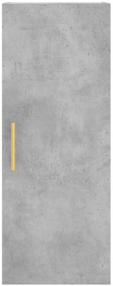 Komoda, betono pilkos spalvos, 34,5x34x180cm, apdirbta mediena