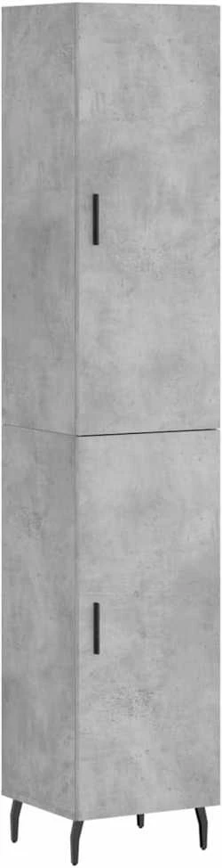Komoda, betono pilkos spalvos, 34,5x34x180cm, apdirbta mediena