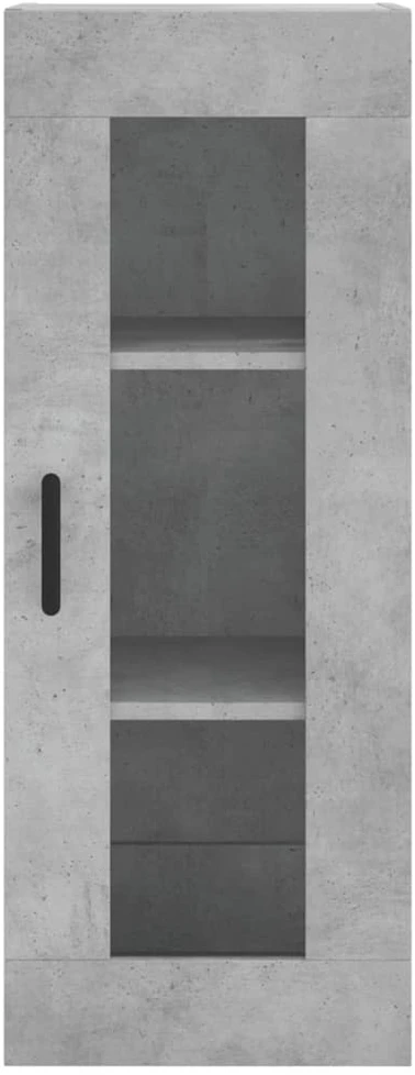 Komoda, betono pilkos spalvos, 34,5x34x180cm, apdirbta mediena
