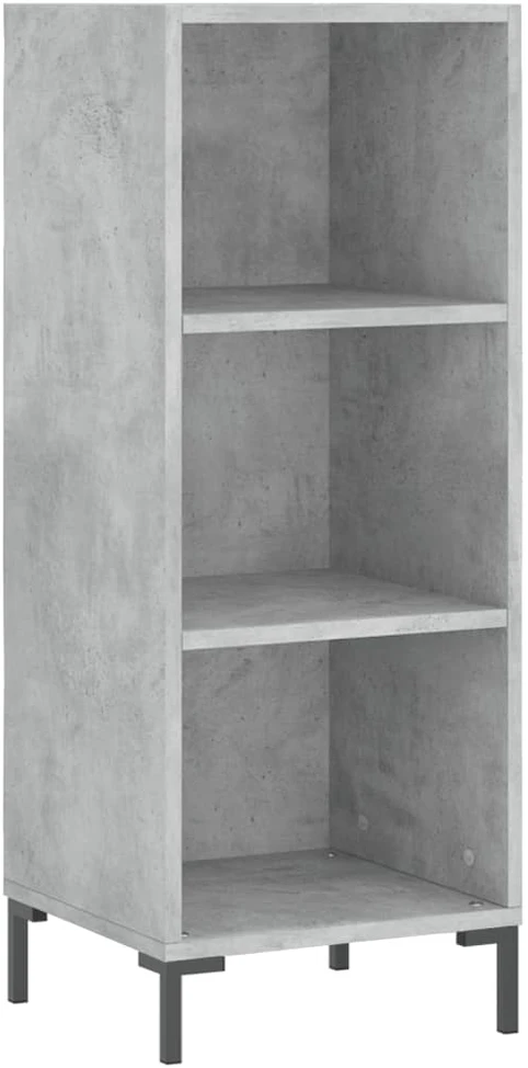 Komoda, betono pilkos spalvos, 34,5x34x180cm, apdirbta mediena