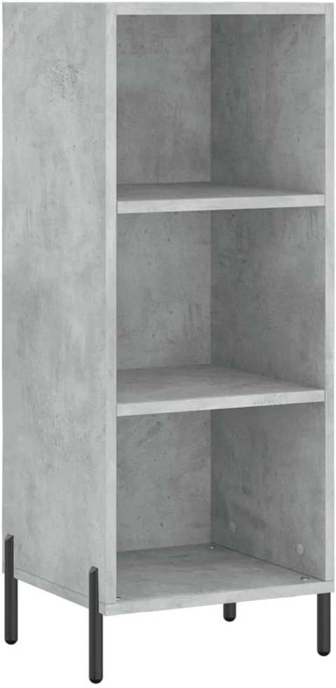 Komoda, betono pilkos spalvos, 34,5x34x180cm, apdirbta mediena