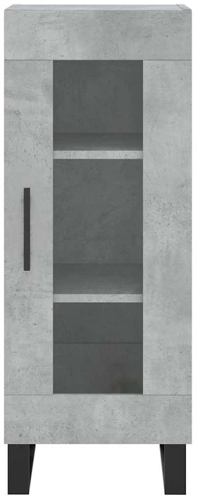 Komoda, betono pilkos spalvos, 34,5x34x180cm, apdirbta mediena