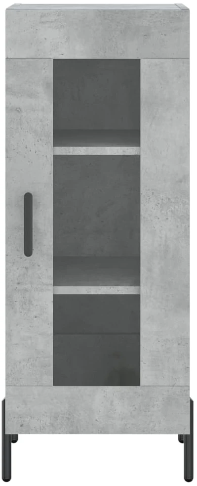 Komoda, betono pilkos spalvos, 34,5x34x180cm, apdirbta mediena