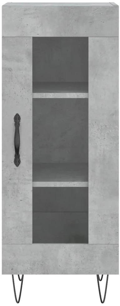 Komoda, betono pilkos spalvos, 34,5x34x180cm, apdirbta mediena