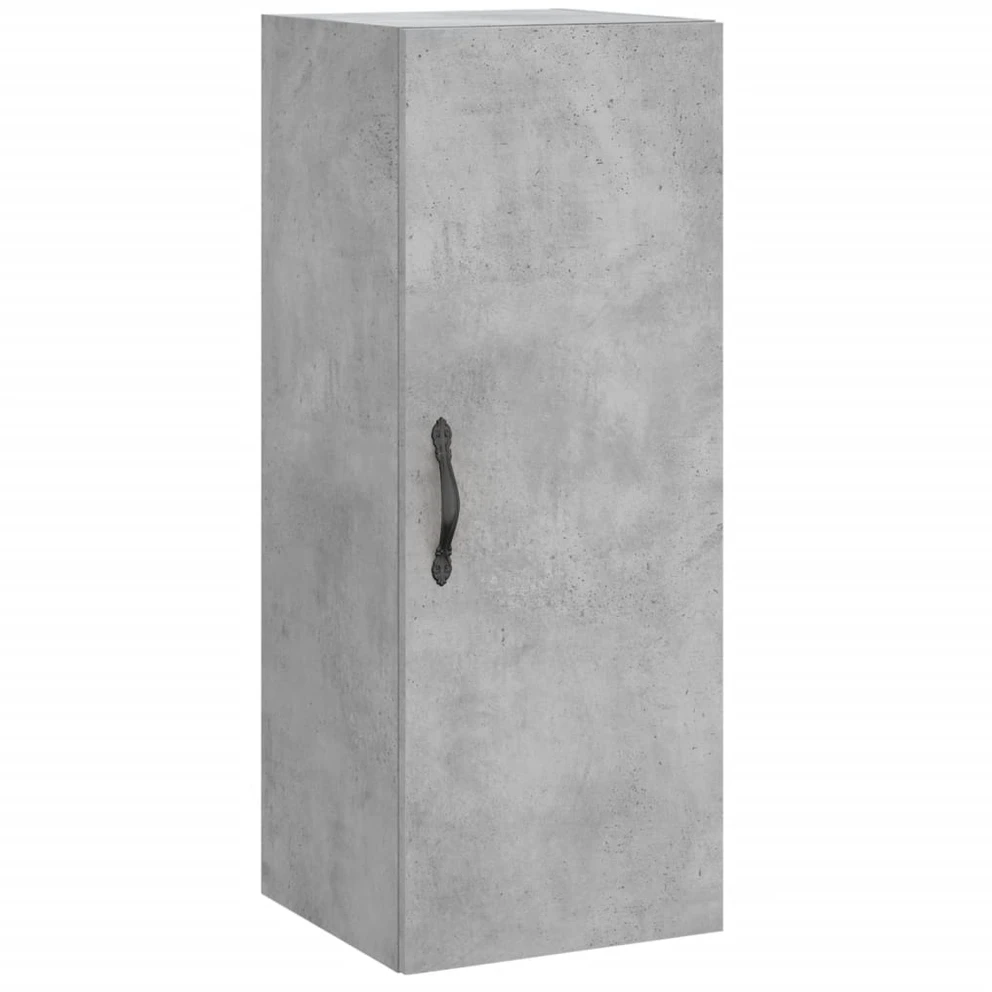 Komoda, betono pilkos spalvos, 34,5x34x180cm, apdirbta mediena
