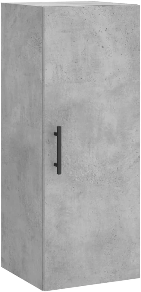 Komoda, betono pilkos spalvos, 34,5x34x180cm, apdirbta mediena