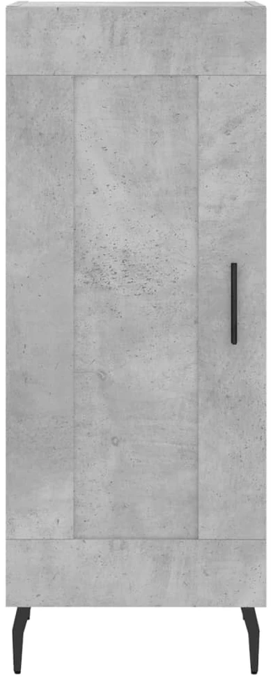 Komoda, betono pilkos spalvos, 34,5x34x180cm, apdirbta mediena