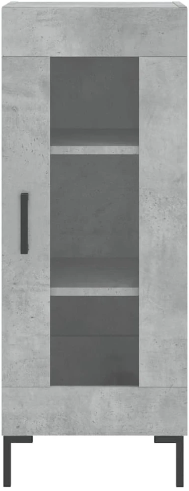 Komoda, betono pilkos spalvos, 34,5x34x180cm, apdirbta mediena