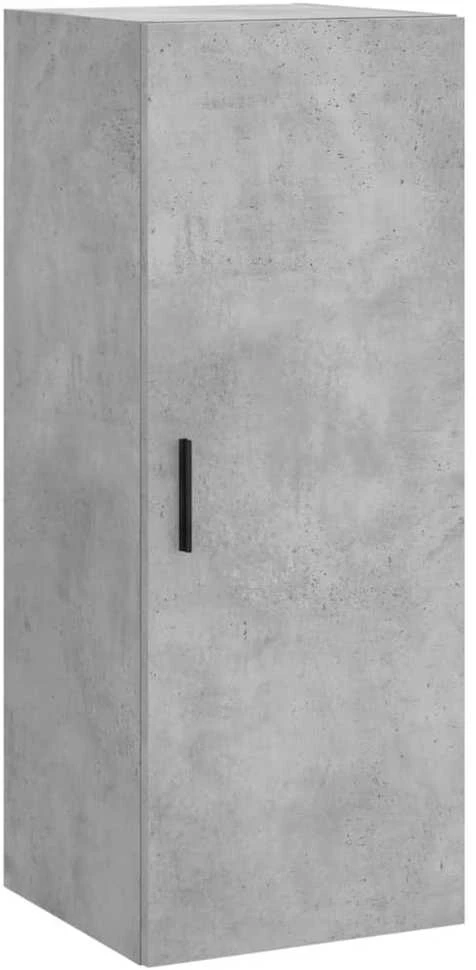 Komoda, betono pilkos spalvos, 34,5x34x180cm, apdirbta mediena