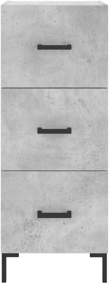 Komoda, betono pilkos spalvos, 34,5x34x180cm, apdirbta mediena