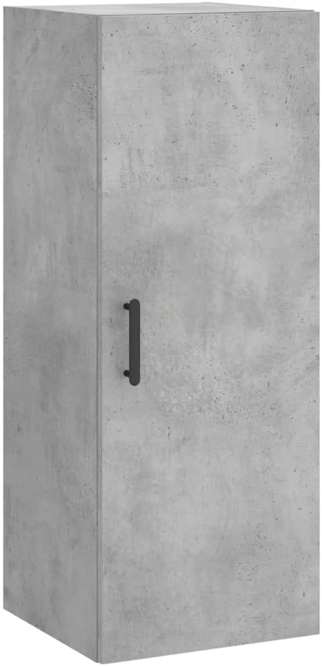 Komoda, betono pilkos spalvos, 34,5x34x180cm, apdirbta mediena