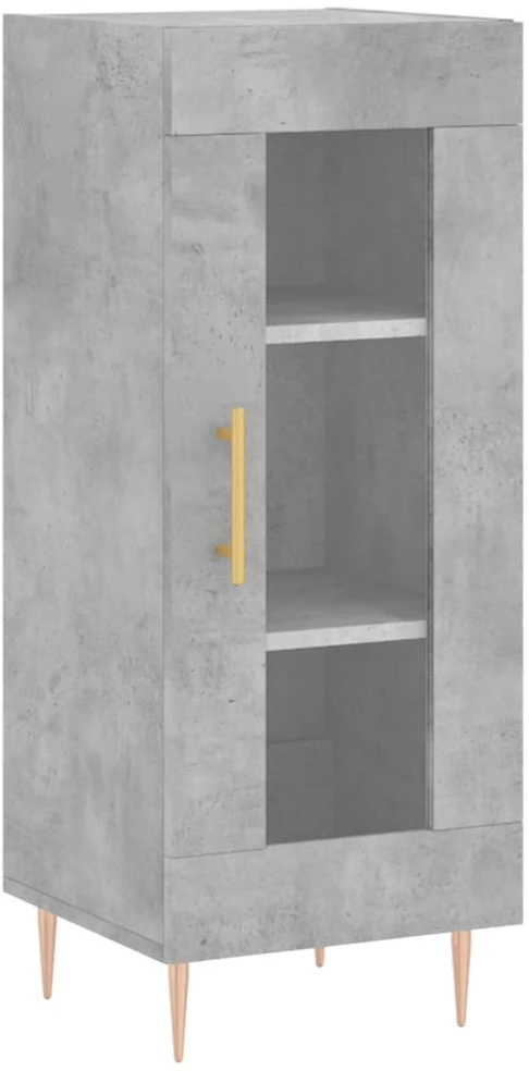 Komoda, betono pilkos spalvos, 34,5x34x180cm, apdirbta mediena