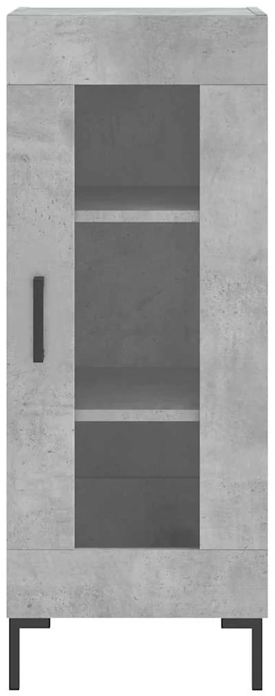 Komoda, betono pilkos spalvos, 34,5x34x180cm, apdirbta mediena