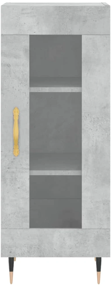 Komoda, betono pilkos spalvos, 34,5x34x180cm, apdirbta mediena