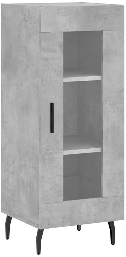 Komoda, betono pilkos spalvos, 34,5x34x180cm, apdirbta mediena