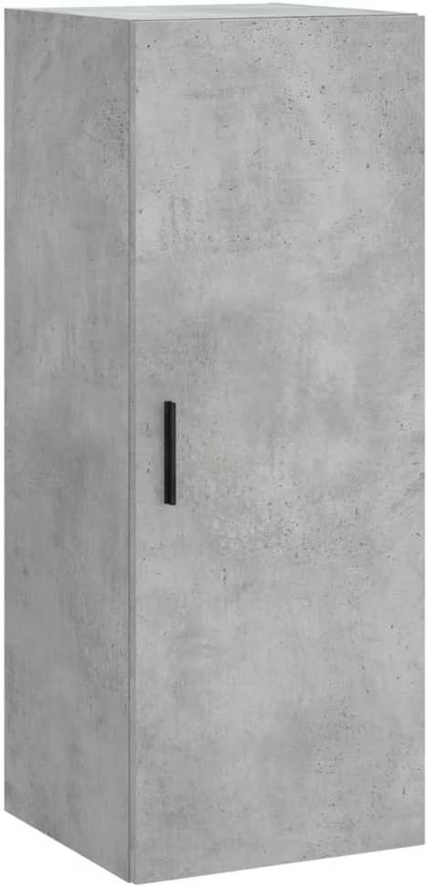 Komoda, betono pilkos spalvos, 34,5x34x180cm, apdirbta mediena