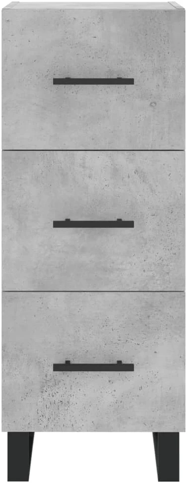 Komoda, betono pilkos spalvos, 34,5x34x180cm, apdirbta mediena