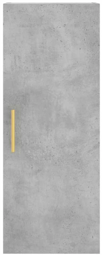 Komoda, betono pilkos spalvos, 34,5x34x180cm, apdirbta mediena