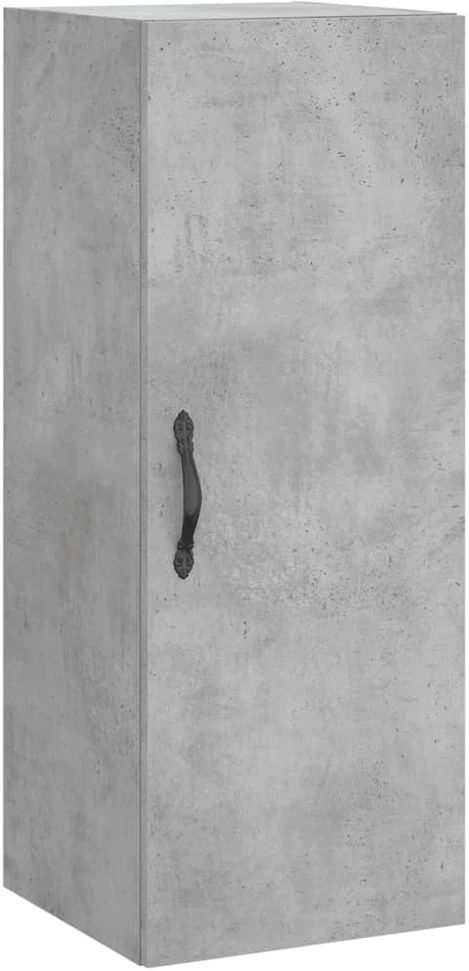 Komoda, betono pilkos spalvos, 34,5x34x180cm, apdirbta mediena
