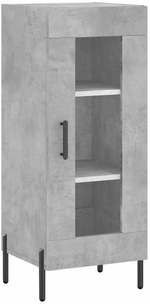 Komoda, betono pilkos spalvos, 34,5x34x180cm, apdirbta mediena
