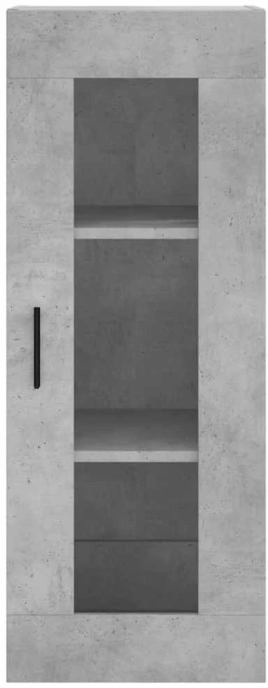 Komoda, betono pilkos spalvos, 34,5x34x180cm, apdirbta mediena