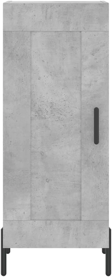 Komoda, betono pilkos spalvos, 34,5x34x180cm, apdirbta mediena