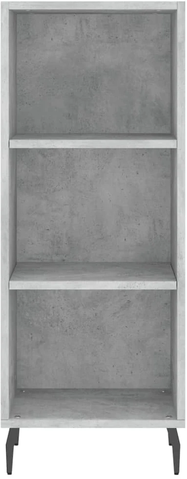 Komoda, betono pilkos spalvos, 34,5x34x180cm, apdirbta mediena
